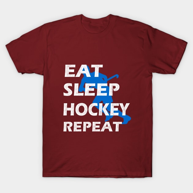 Eat sleep Hockey repeat hockey lovers fans t-shirt T-Shirt by DODG99